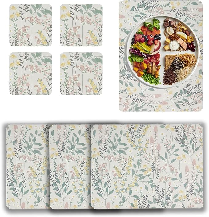 Set Of 8 Heat Resistant Cork Placemats For Dining Table